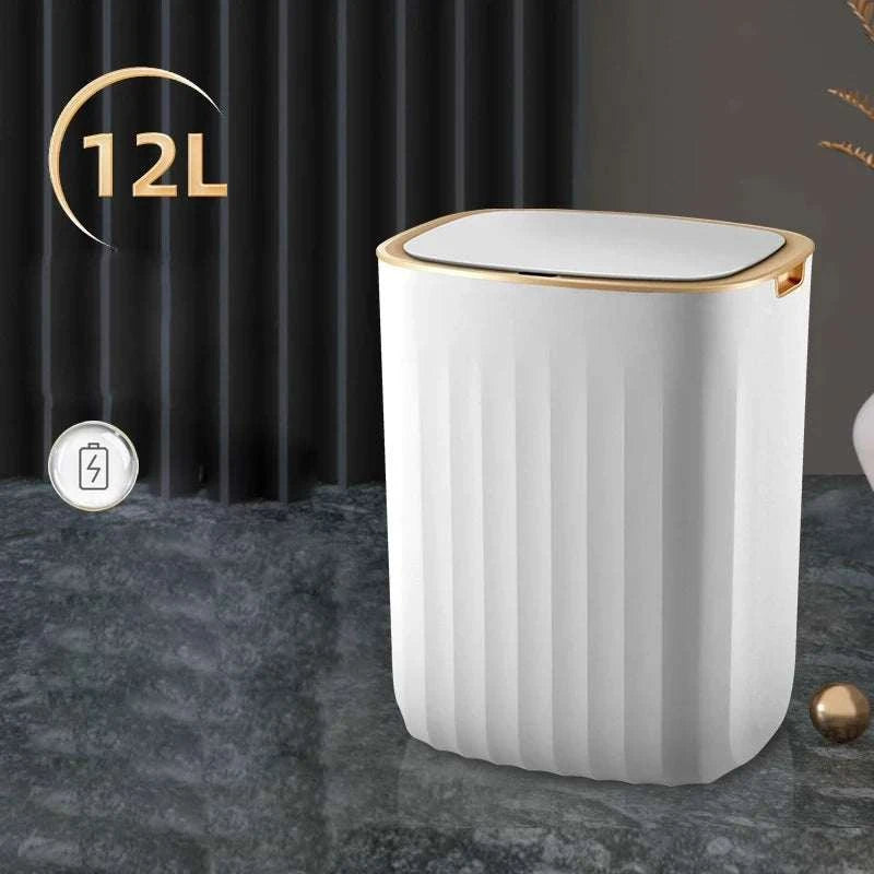 7L smart sensor trash can with touchpad induction for kitchen and bathroom use