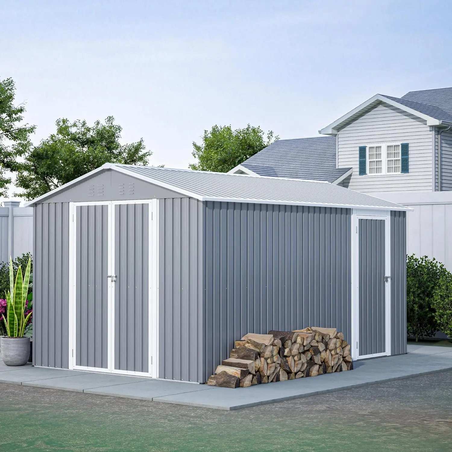 8x12 FT Metal Shed