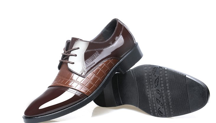 autumn men's  business dress shoes leather - Azobay