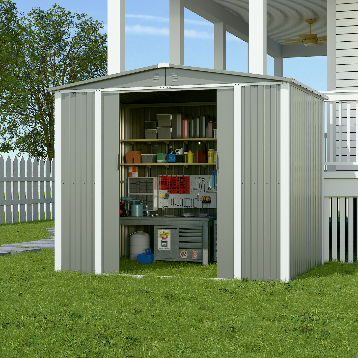 Metal Outdoor Shed Storage 8*6