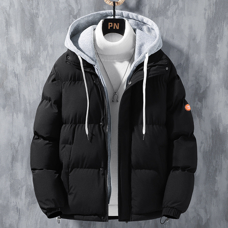 Hooded Jacket Men Winter Windproof Sports Cotton Jacket - Azobay