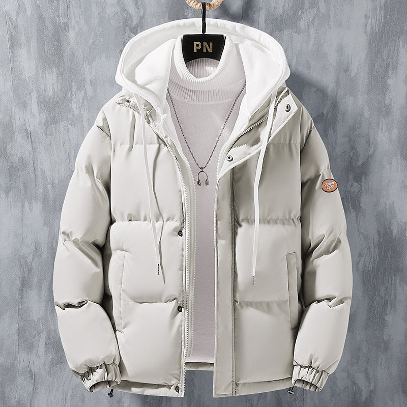 Hooded Jacket Men Winter Windproof Sports Cotton Jacket - Azobay