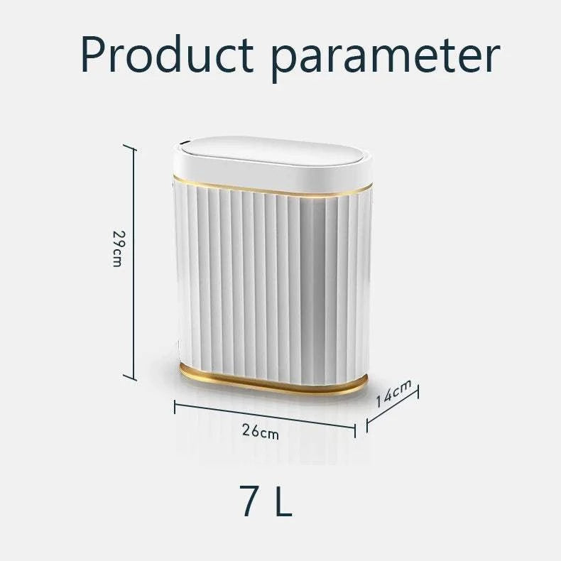 7L rectangular XIAOGUI smart sensor trash can with touchpad for kitchen and bathroom use