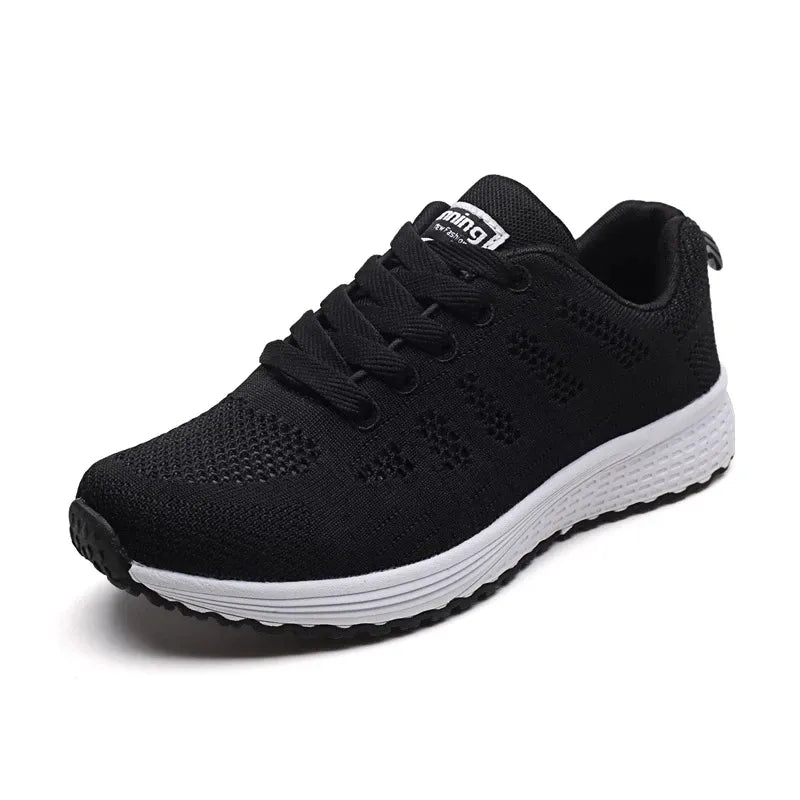 Women Casual Shoes Fashion Breathable Walking Mesh Flat Shoes Sneakers Women 2021 Gym Vulcanized Shoes White Female Footwear - Azobay