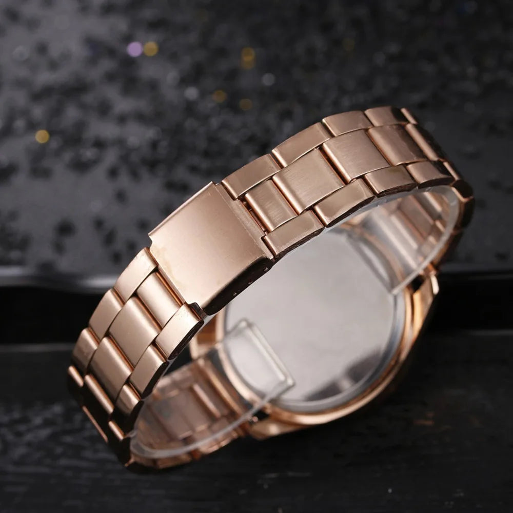 Women's Watches Luxury Brand Fashion Rhinestone  SteeStainlessl Quartz Ladies Wristwatches Reloj Mujer Best Selling Montre - Azobay