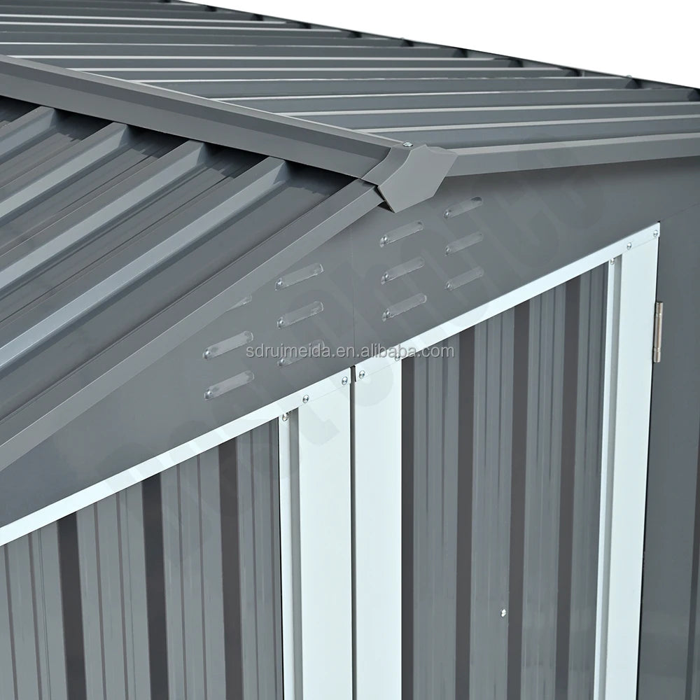 Outdoor Metal Storage Shed with Double Doors