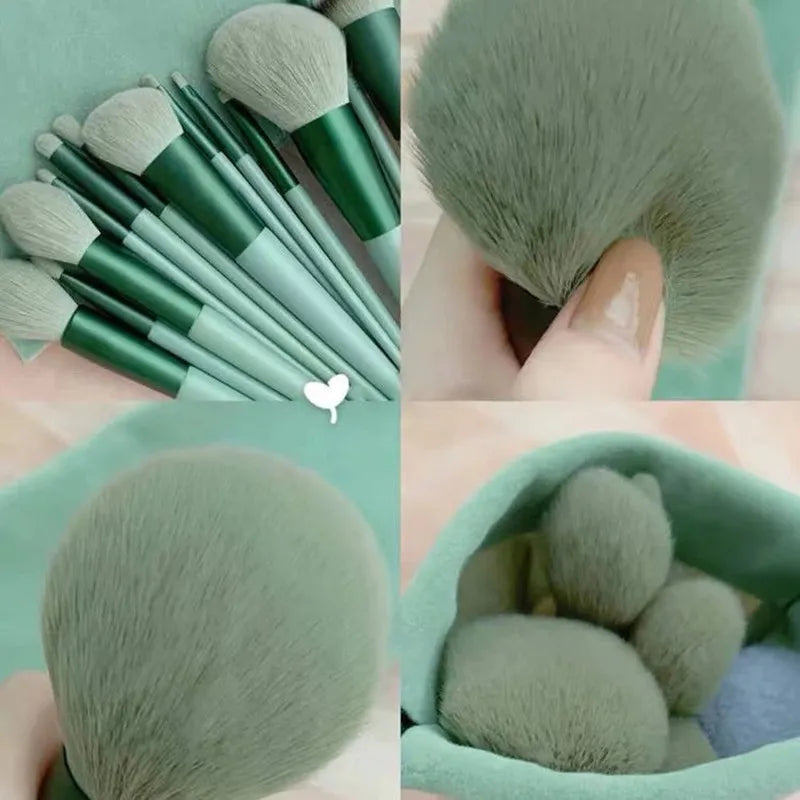 13Pcs Soft Fluffy Makeup Brushes Set for cosmetics Foundation Blush Powder - Azobay