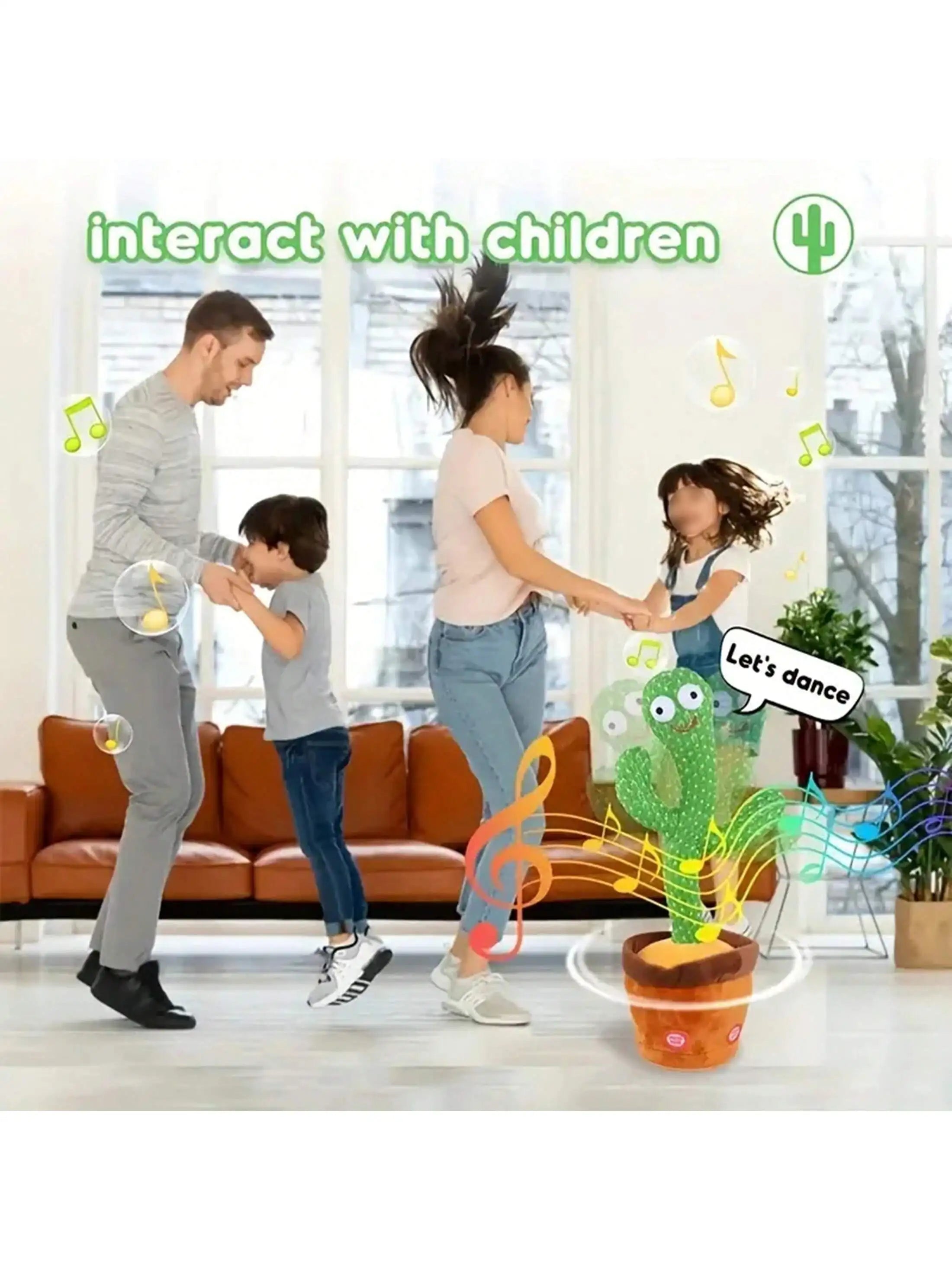 Dancing Talking Cactus Toys For Babys, Singing Mimicking - Azobay