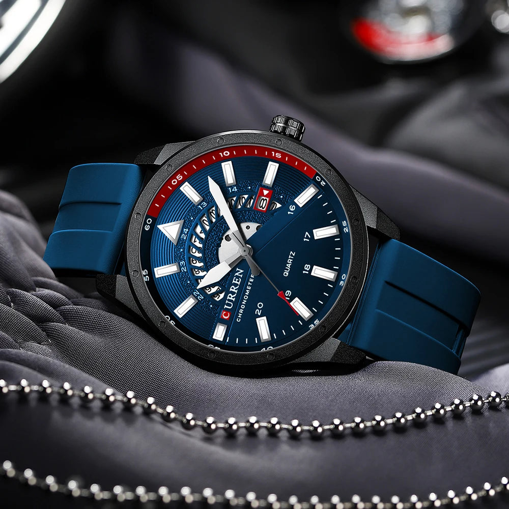 CURREN Fashion Men Watch Waterproof - Azobay