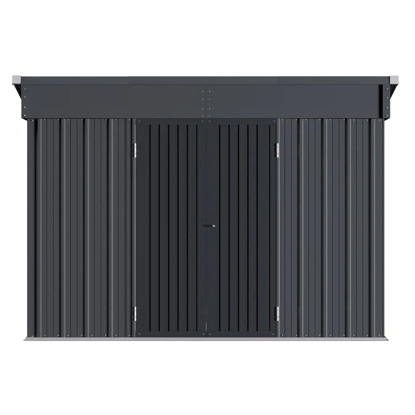 Custom Outdoor Metal Storage Shed with Sloped Galvanized Steel Roof