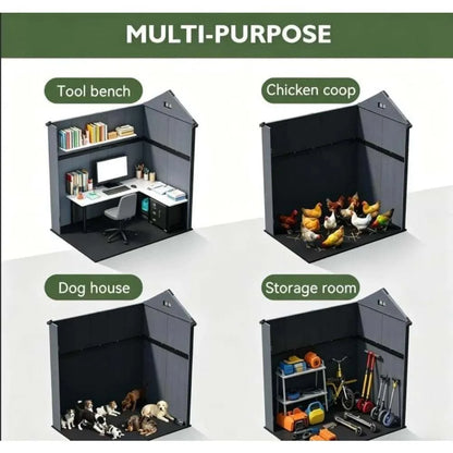 Brand new fast shipping 4x6 FT Resin Shed with Reinforced Floor Outdoor Storage Shed All-Weather Plastic Tool Shed with