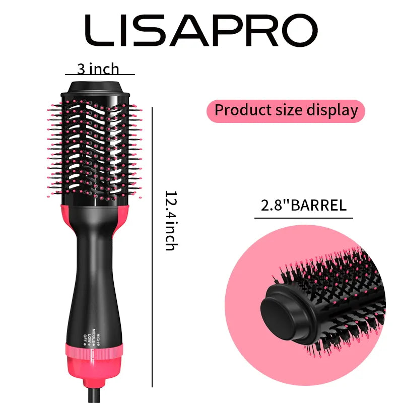 LISAPRO 3 IN 1 Hot Air Brush One-Step Hair Dryer - Azobay