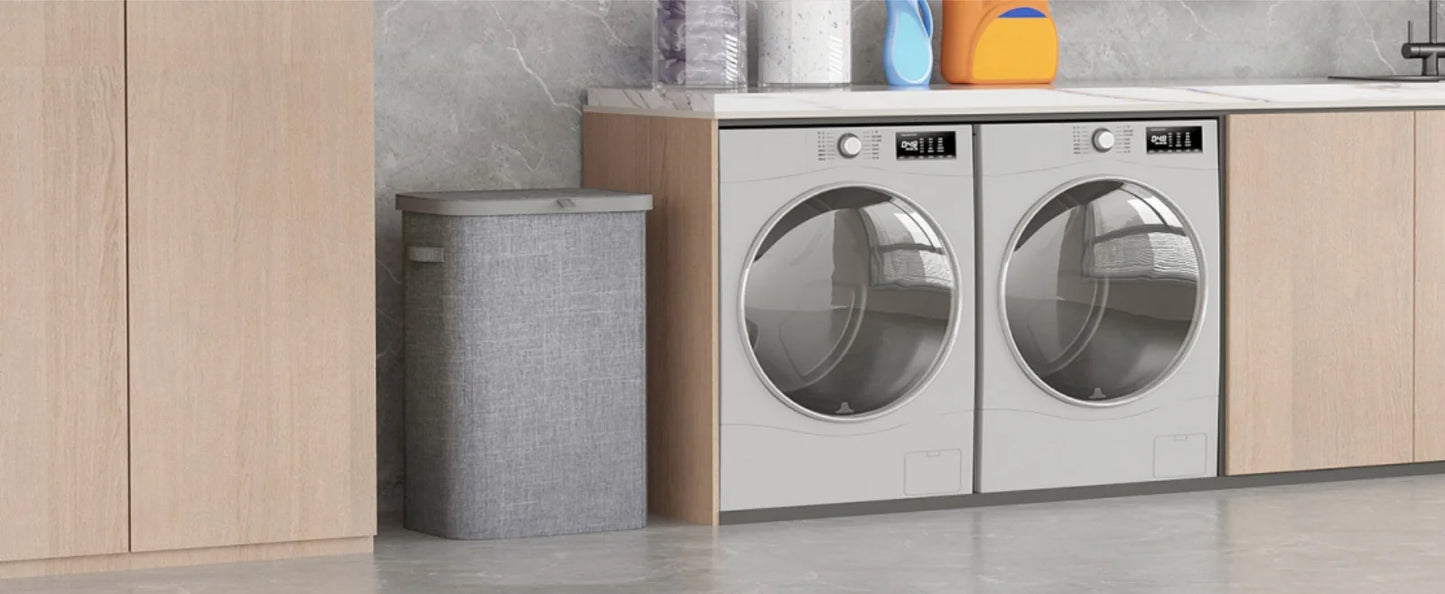 85L Large Capacity Laundry Hamper with Handles Oxford Fabric Inner Bag And Plastic Frame for Dirty Clothes Basket