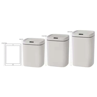Compact smart motion sensor trash can with touchless lid for hygienic waste disposal in home and office