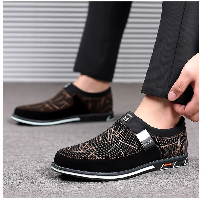 Classic Casual Men's Leather Shoes Slip-On Loafers for Men Business - Azobay