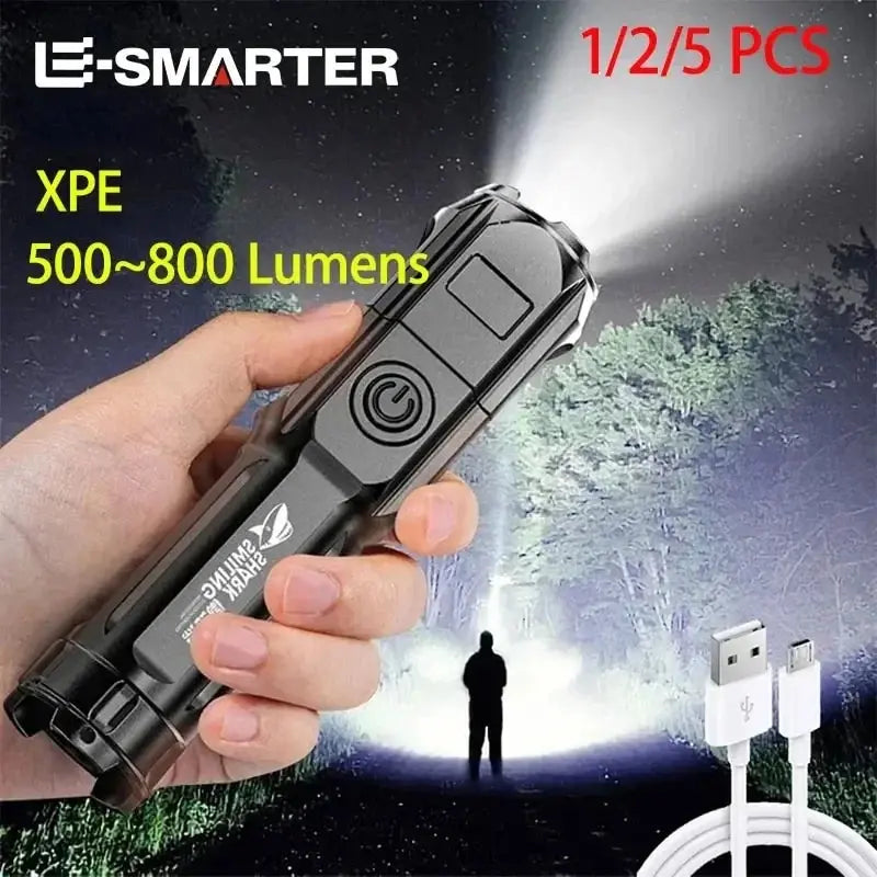 4-lighting-mode-strong-led-flashlights-telescopic-zoom-tactical-torch-usb-18650-portable-spotlight-long-range-camping-flashlight