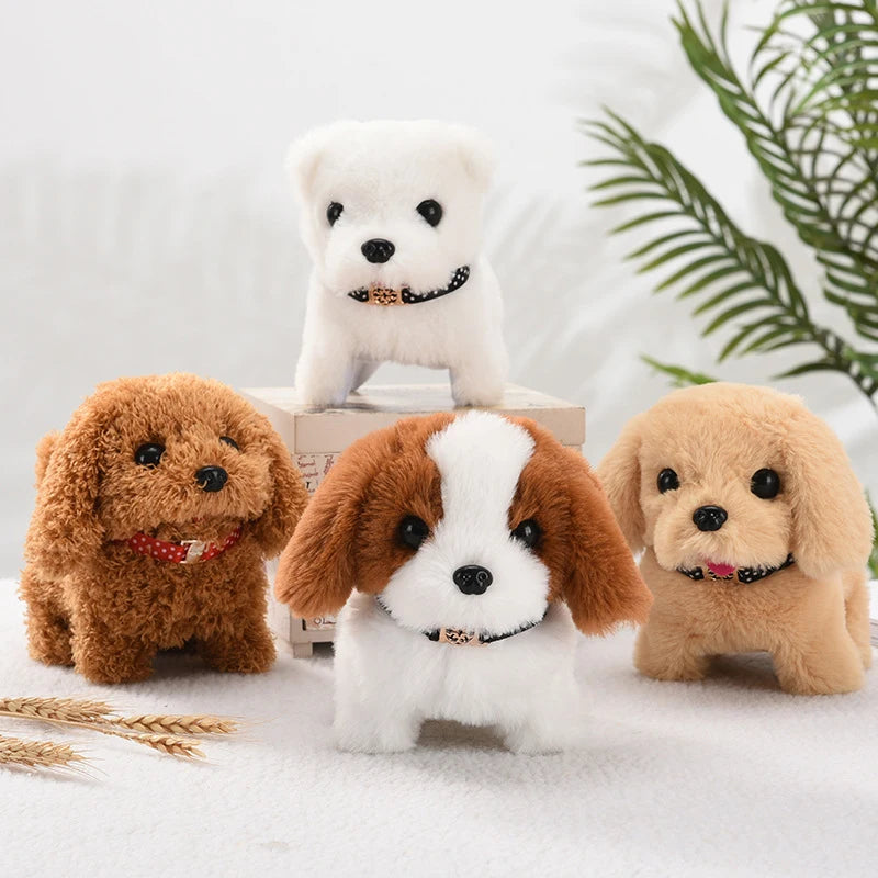 Realistic Plush Simulation Smart Dog Called Walking Plush Toy Electric Plush Robot Dog Toddler Toy Christmas Gift - Azobay