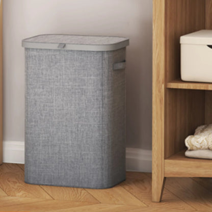 85L Large Capacity Laundry Hamper with Handles Oxford Fabric Inner Bag And Plastic Frame for Dirty Clothes Basket