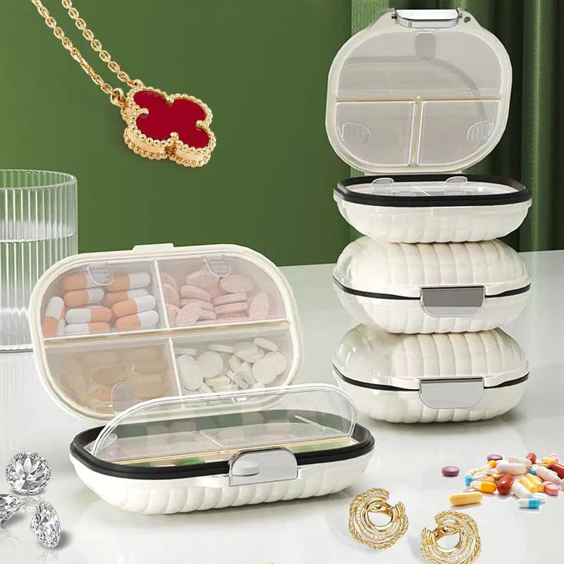 Mini Portable Pill Box Travel for Seven Days Multi Grid Split Package Pills Tablets Sealed Storage Box pill organizer weekly - Azobay