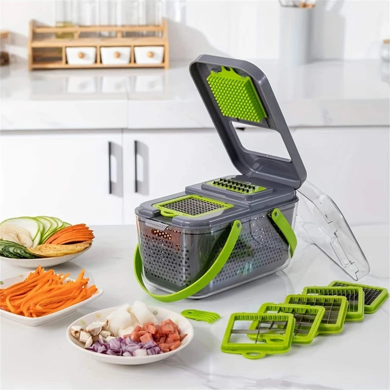 A Set Of 22-Piece Vegetable Cutter, Multifunctional Fruit Vegetable Cutter - Azobay