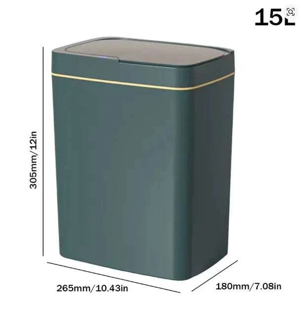 2026 New 15L smart sensor trash can with touchless automatic lid and slim design