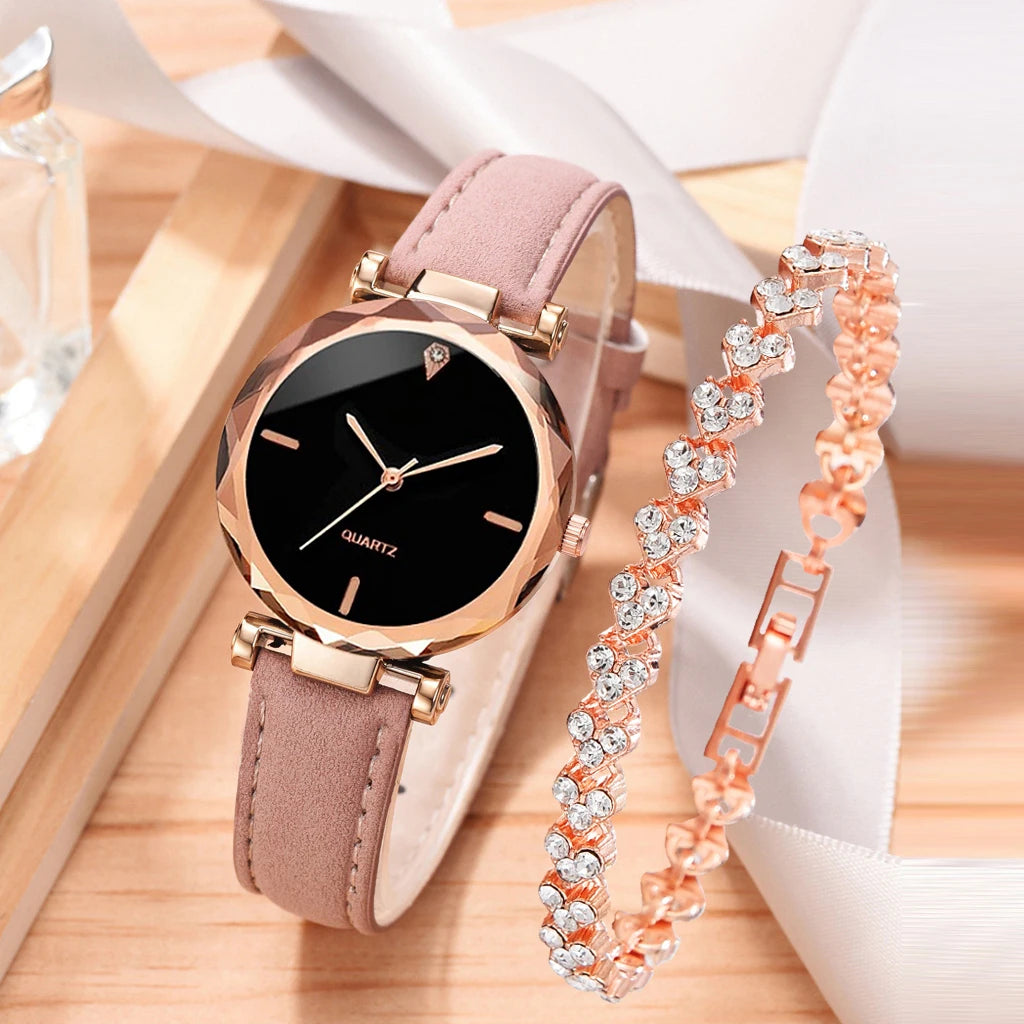 2pcs Luxury Fashion Women Watch and bracelet Set - Azobay