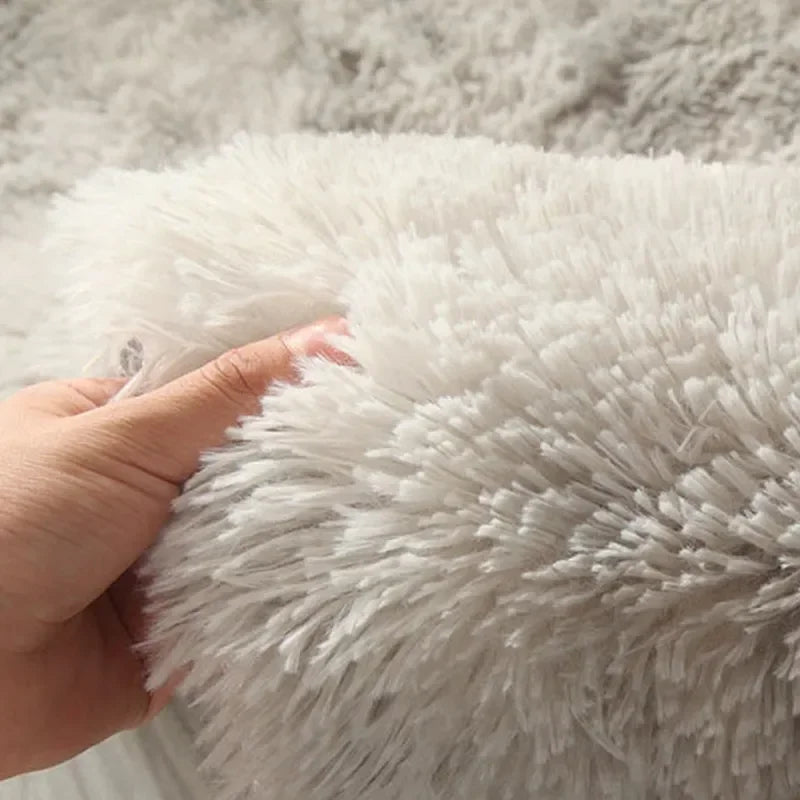 Super Soft Plush Round Rug Mat Fluffy White Carpets For Living Room Home Decor Bedroom Kid Room Decoration Salon Thick Pile Rug - Azobay