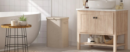 85L Large Capacity Laundry Hamper with Handles Oxford Fabric Inner Bag And Plastic Frame for Dirty Clothes Basket