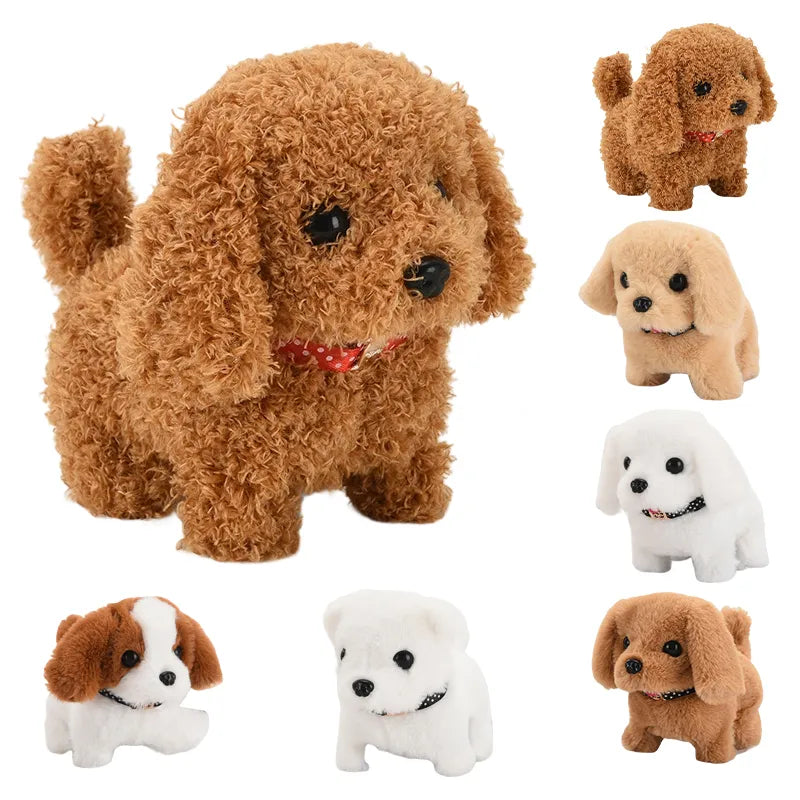 Realistic Plush Simulation Smart Dog Called Walking Plush Toy Electric Plush Robot Dog Toddler Toy Christmas Gift - Azobay