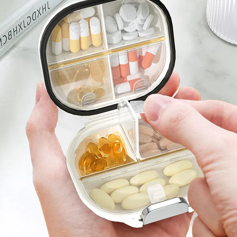 Mini Portable Pill Box Travel for Seven Days Multi Grid Split Package Pills Tablets Sealed Storage Box pill organizer weekly - Azobay