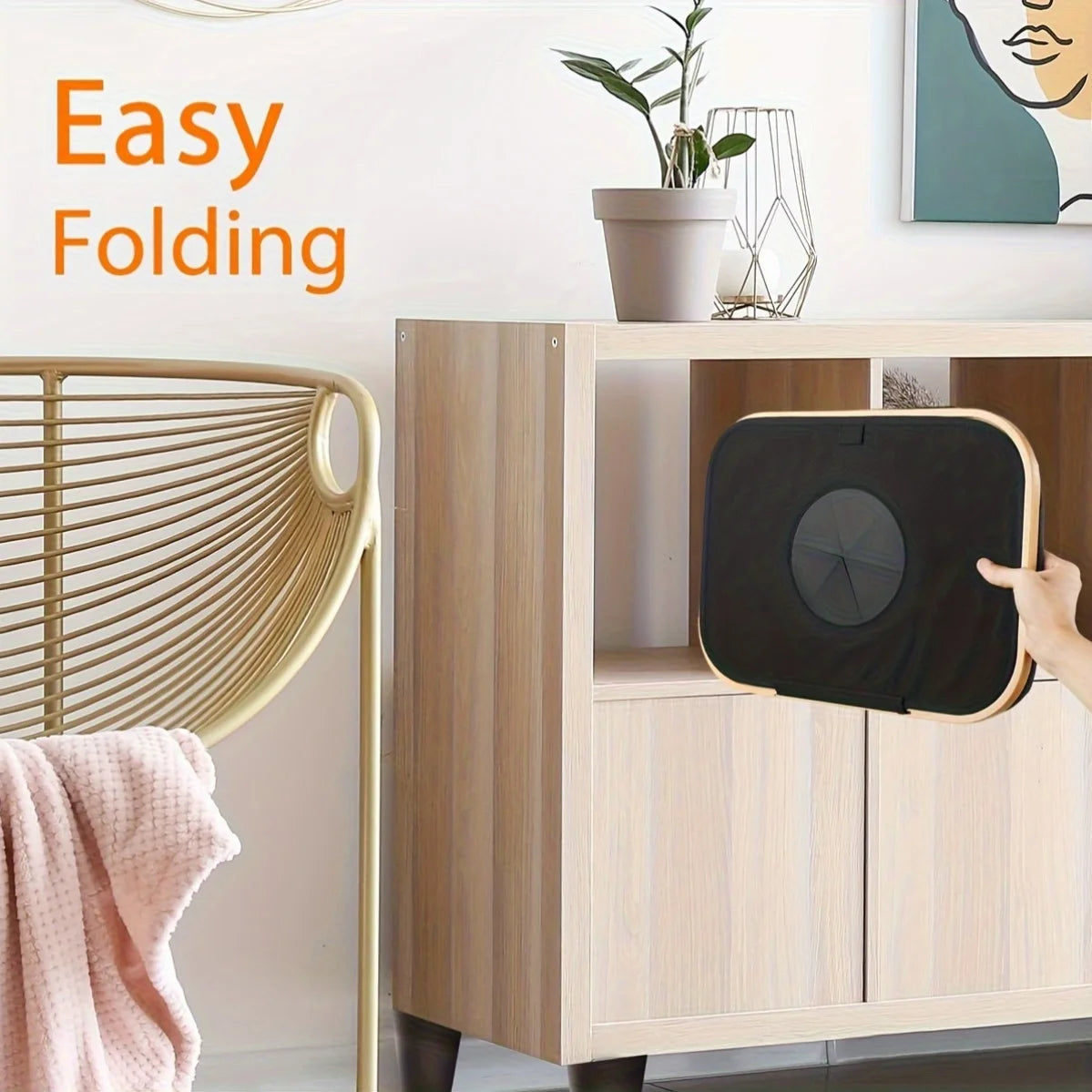 Folding Bamboo Empty Bottle Storage Basket Recyclable Bottle Organizer Tote Bag Wastewater Collection for Home Neatening