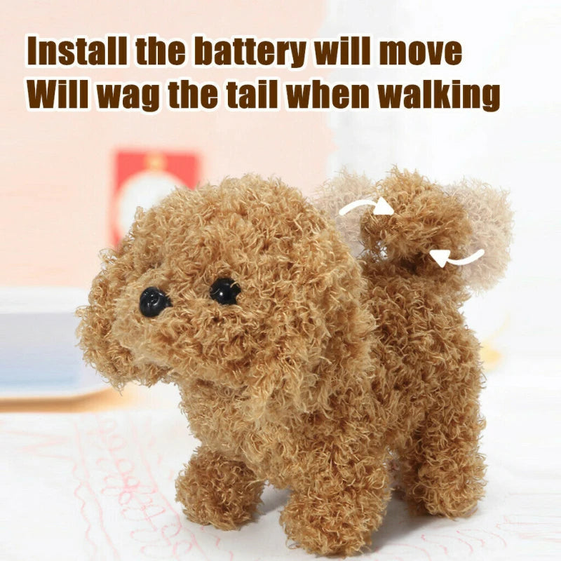 Realistic Plush Simulation Smart Dog Called Walking Plush Toy Electric Plush Robot Dog Toddler Toy Christmas Gift - Azobay