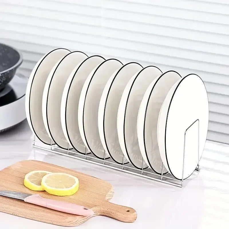 Kitchen Bowl Dish Organizer Stainless Steel Dish Holder Home Cutlery Dishes Pot Lid Rack Household Dish Rack Kitchen Accessories - Azobay