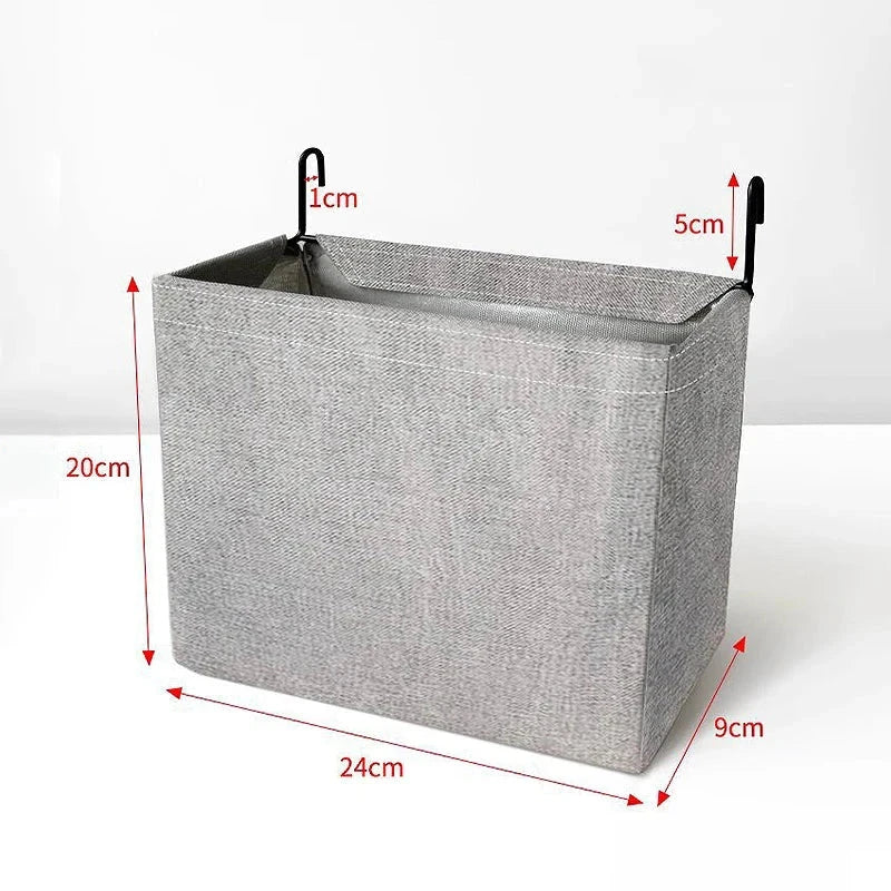 Collapsible fabric laundry hamper with handles in coffee and gray colors for bedroom and bathroom storage
