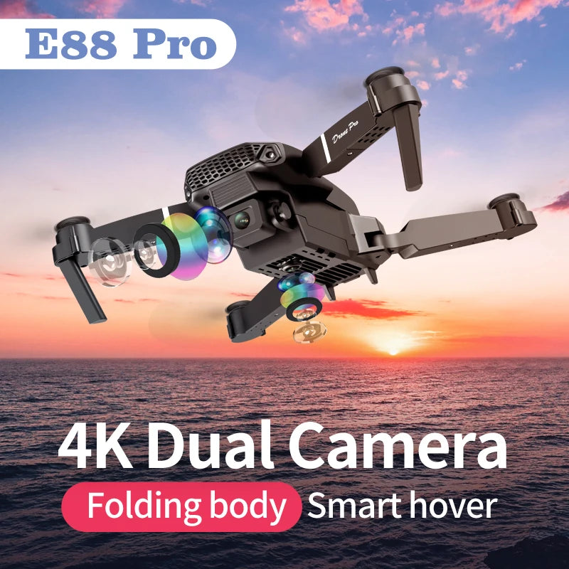 new-e88-drone-professional-4k-hd-dual-cameras-led-lighting-aerial-photography-omni-directional-foldble-rc-fpv-toys-helicopter