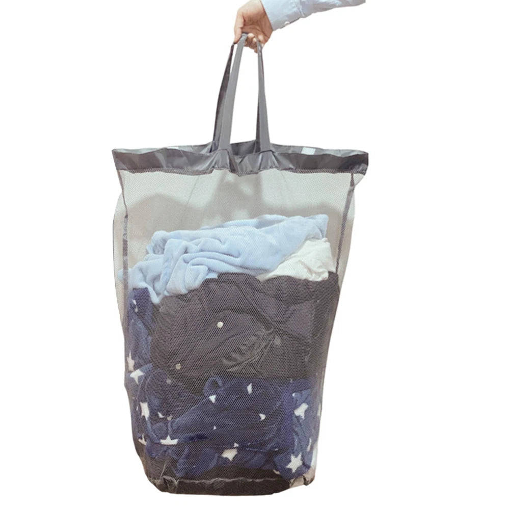 100L Foldable Laundry Hamper Basket with Bamboo Handle And Lid Eco-Friendly Removable Liner for Bedroom Bathroom Storage