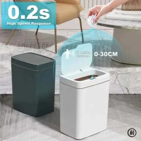 2026 New 15L smart touchless automatic sensor trash can bathroom bin slim design