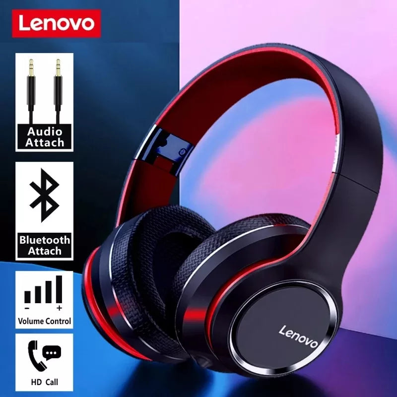 Lenovo HD200 Bluetooth Earphones Wireless Headphones Noise Cancellation HIFI Stereo Gaming Headset - Azobay