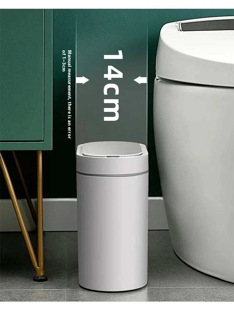 7L automatic touchless bathroom trash can with motion sensor and waterproof lid
