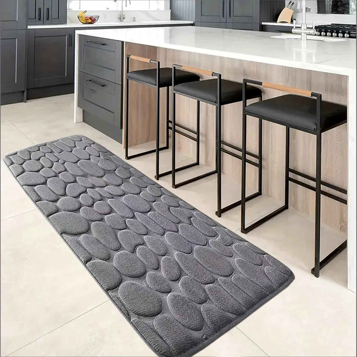 Large size kitchen carpet non slip absorbent kitchen floor mat floor mat machine washable soft carpet - Azobay