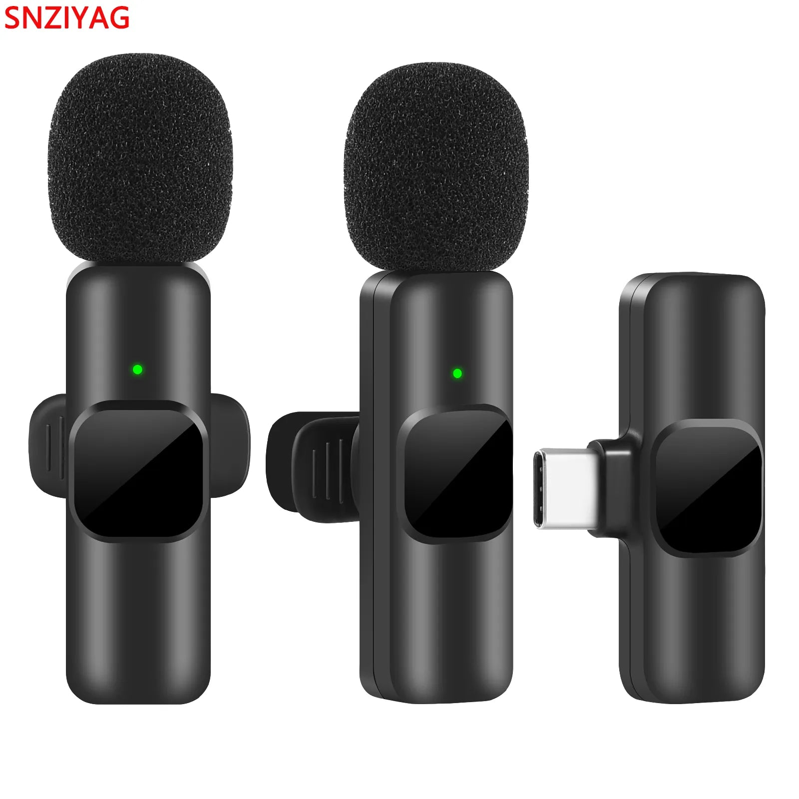 New Wireless Lavalier Microphone Portable Audio Video Recording Mini Mic for iPhone Android Live Broadcast Gaming Phone Mic - Azobay