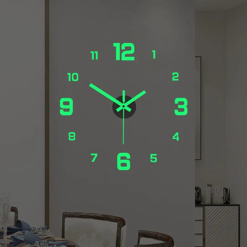 3D Luminous Wall Clock  Acrylic - Azobay