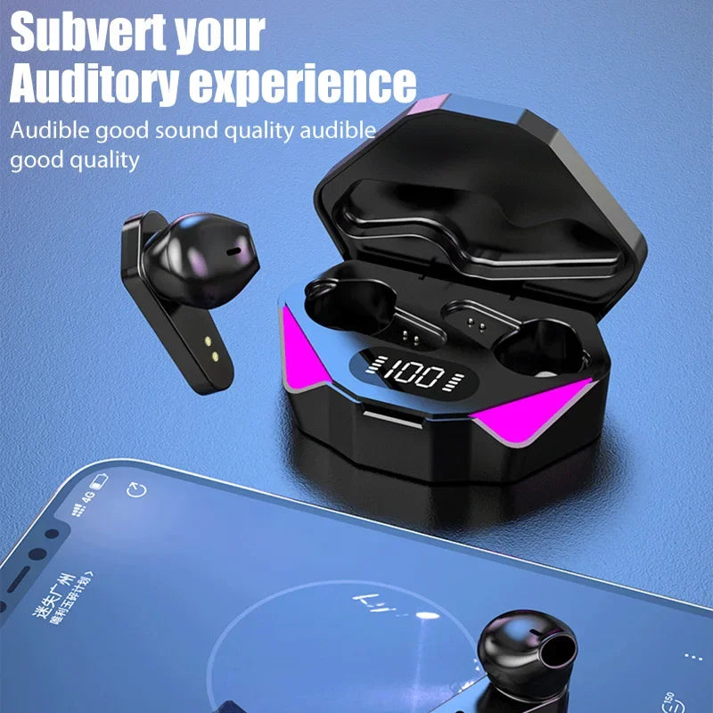 X15 TWS Wireless Earphone 5.3 bluetooth Headphone 65ms Earbud  Gaming Headset  with Mic For xiaomi iphone - Azobay