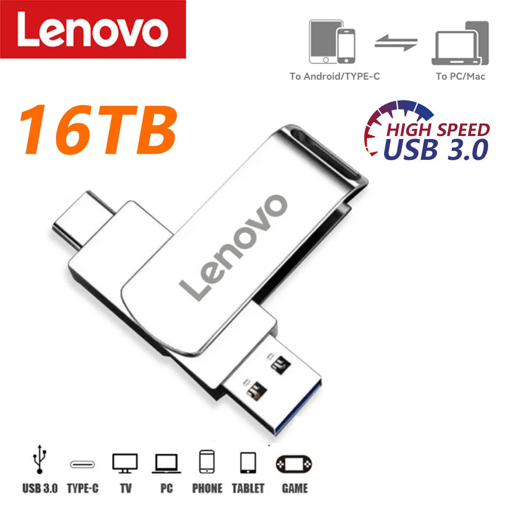 Lenovo U Disk 16TB USB 3.0 High Speed Pen Drive - Azobay