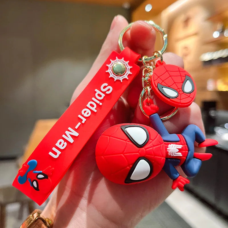 Marvel Spider Man Cute Doll Pendant Action Figures Avengers Iron Man Captain America Keychain Bag Keyring Pendant Birthday Gifts - Azobay