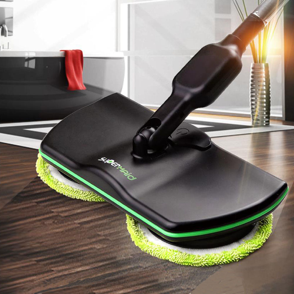 Rechargeable Wireless Rotating Electric Floor Wiper Cordless Sweeping Handheld Wieless - Azobay