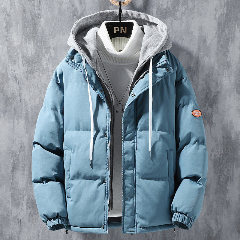 Hooded Jacket Men Winter Windproof Sports Cotton Jacket - Azobay